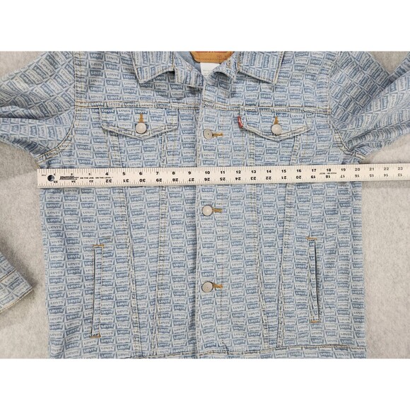 Levi Strauss Youth Blue Denim Logo Button Jacket Girls Sz 12-13 Yrs Womens Small - Picture 5 of 13
